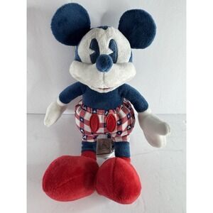Walt Disney Mickey Mouse Plush American Original Red White Blue Stuffed Toy 11"
